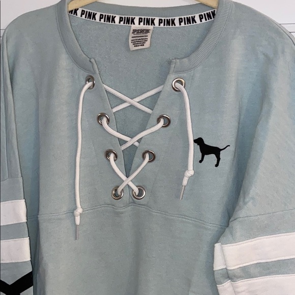 VS PINK Lace Up Crewneck - Picture 2 of 3